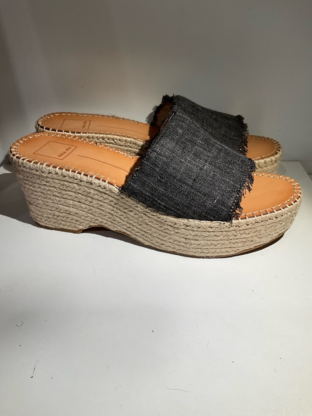 Dolce Vita Denim Espadrille Wedge Sandals